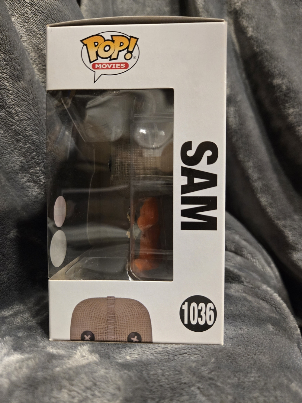 Funko SAM Trick 'r Treat Flocked Figure - Orange Outfit, Tan Head - Picture 2 of 6